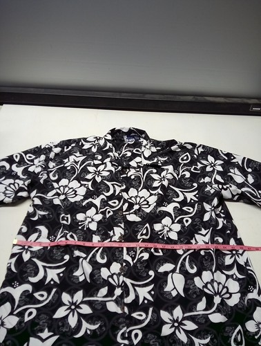 Liquid Hawaiian Collard & Button Up Shirt Black and White Mens Size 2XL - Picture 3 of 5