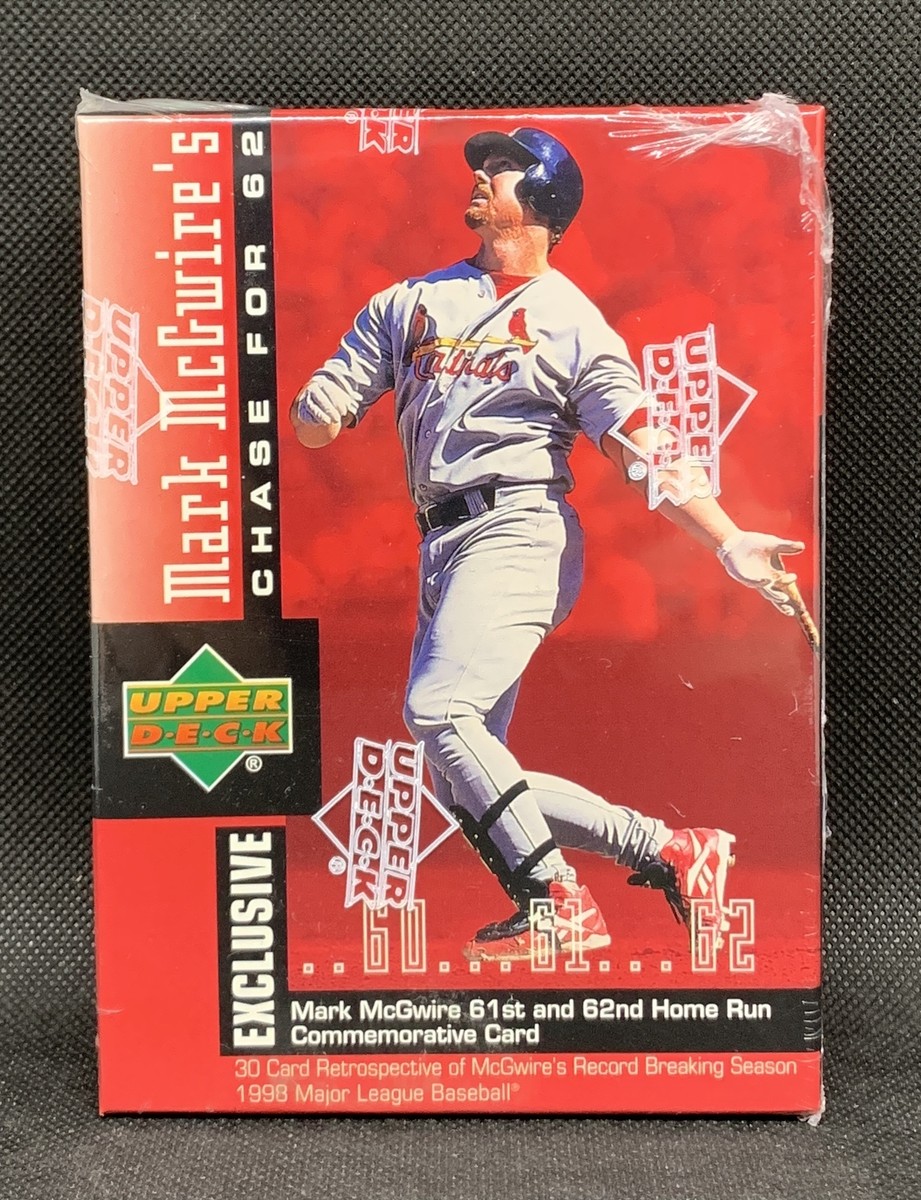 1998 Upper Deck Mark McGwire Chase for 62 Baseball Card Box with