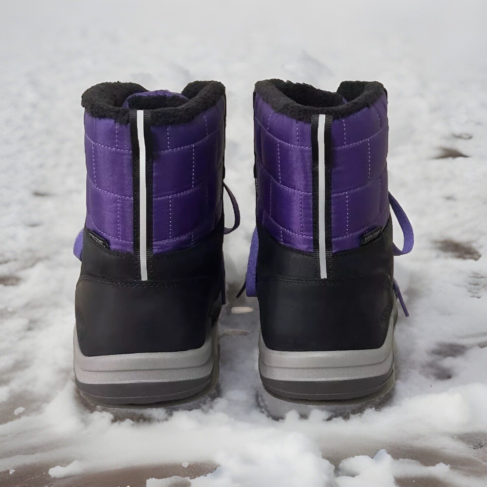 Stivali da neve invernali Keen Greta viola nero bambina bambino grande taglia 5