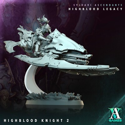 Highblood knight, Sylvari Ascendants, Archvillain Games, D&D, 3 miniatures