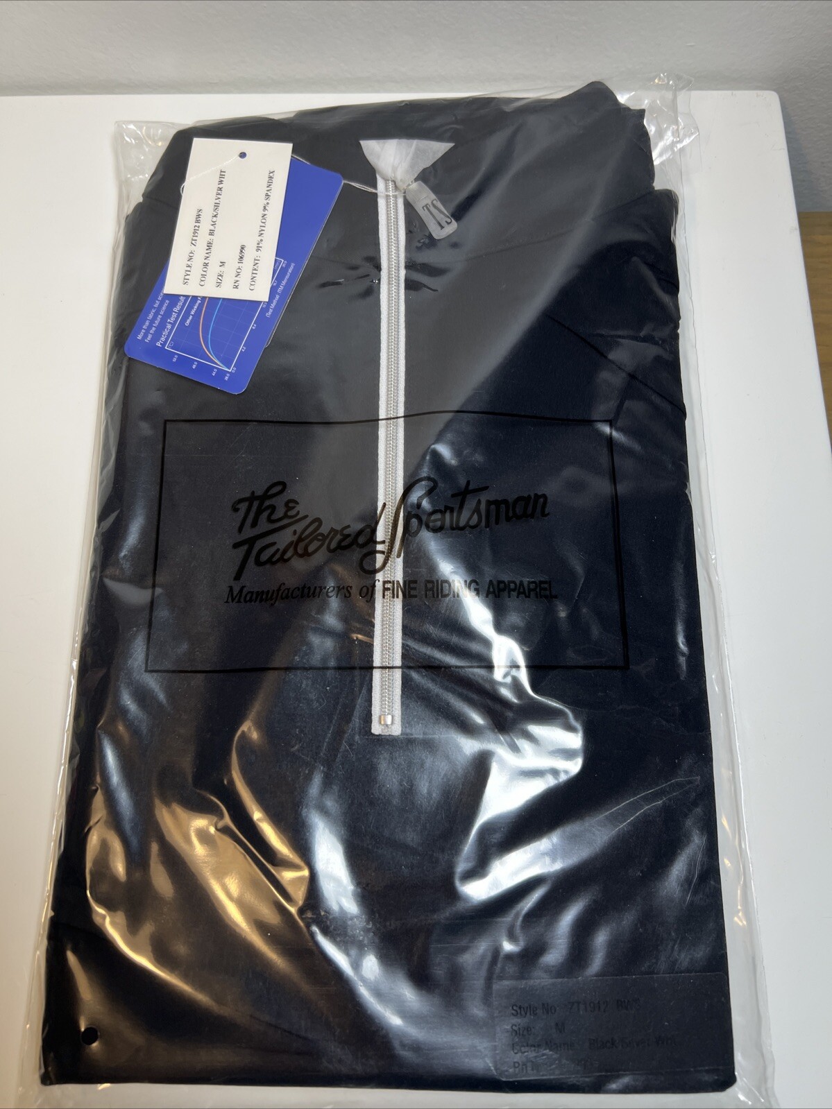 The Tailored Sportsman Icefil Ling Sleeve Riding Shirt Black/Silver Medium