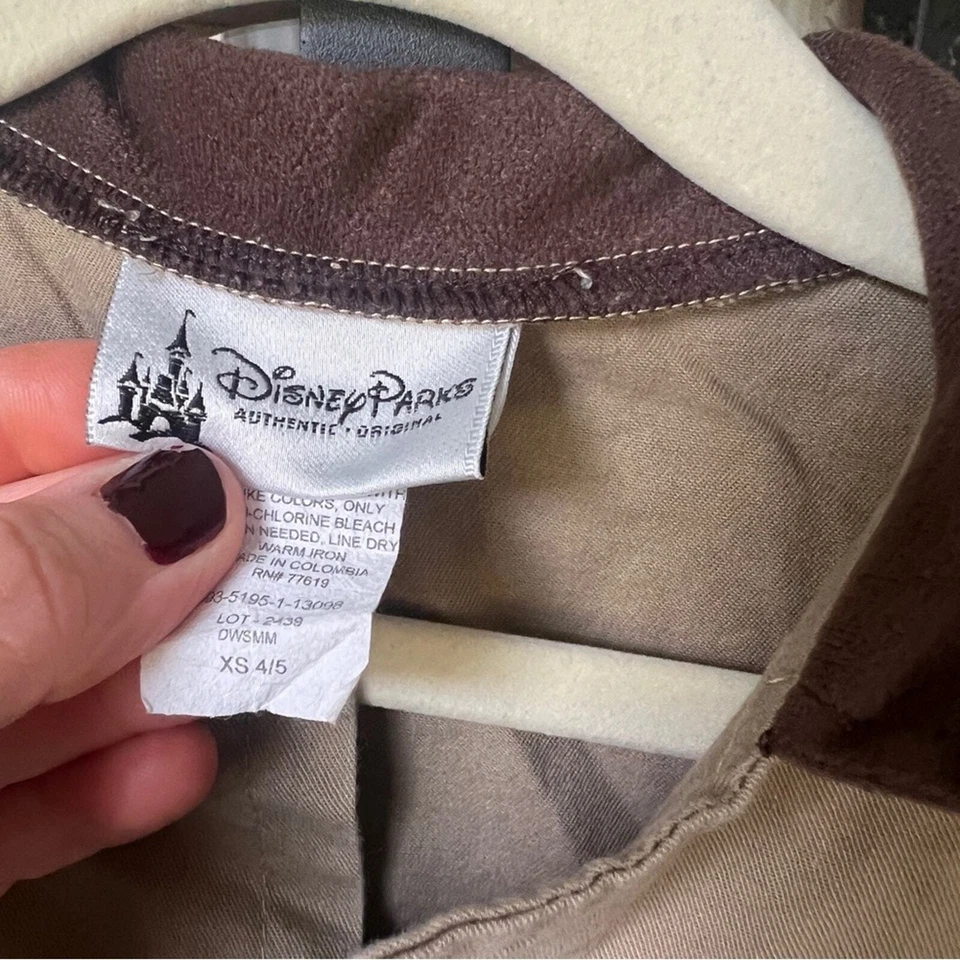 Vintage Disney Parks Safari shirt toddler boys Mickey Mouse embroidered khaki - Image 3 of 4