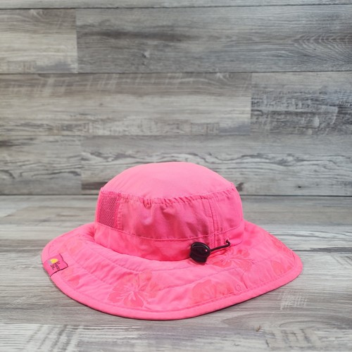 Sun Protection Zone Hawaii Fishing Hunting Pink Hat Cap Flower Fitted Youth Kids - Picture 4 of 10