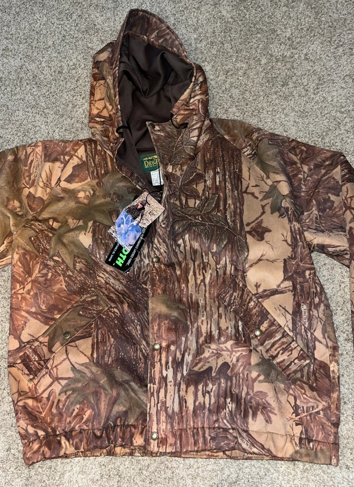 Cabela's Men's XL Silent Suede DRY-PLUS RealTree Camo Waterproof Hunting Jacket - Image 3 of 4