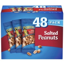 Planters Salted Peanuts 1 oz.,48 pk. Certified Kosher/7 g Protein per pack