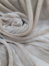 Champagne Gold Stretch Spandex Fabric by the Yard - Sheer Metallic for Dressmaki