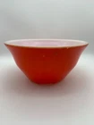 HTF McKee Vintage Primary Red Bell Shape Milk Glass Mixing Bowl 9 Inch