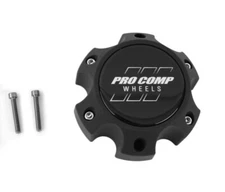 Pro Comp Wheels Flat Matte Black 6 Lug Wheel Center Cap 703165502 with Screws