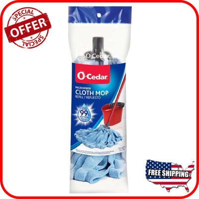 O-Cedar Microfiber Cloth Mop Refill, Blue 1 Count (Pack of 1),