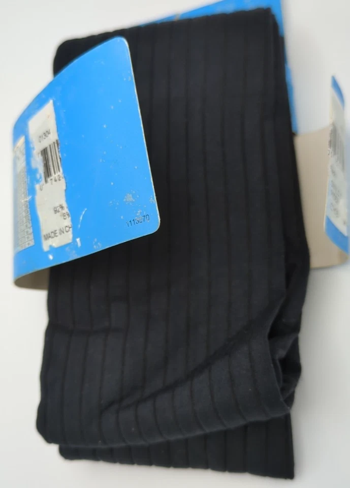 1 Par de Medias L'eggs Talla B Texturizadas Negro Jet Acanaladas Moda Opacas Primavera Otoño Foto 4 de 4