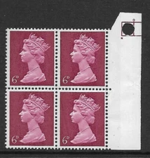 6d Pre-Decimal machin with PH1 LH margin UNMOUNTED MINT/MNH