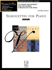 FJH TIMOTHY BROWN SILHOUETTES FOR PIANO VOLUME 1 BOOK COMPOSERS IN FOCUS NEW