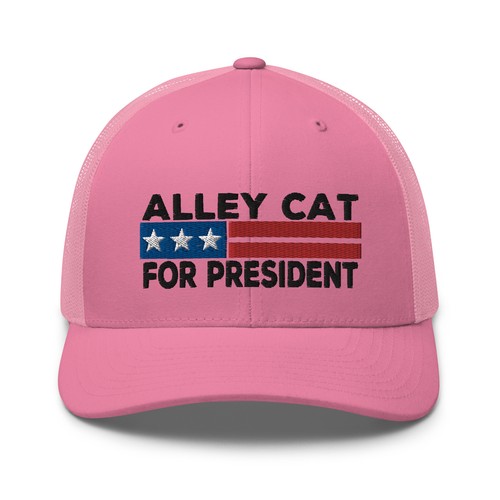Alley Cat for President Trump 2024 Trucker Hat for Men Women - Picture 19 of 30