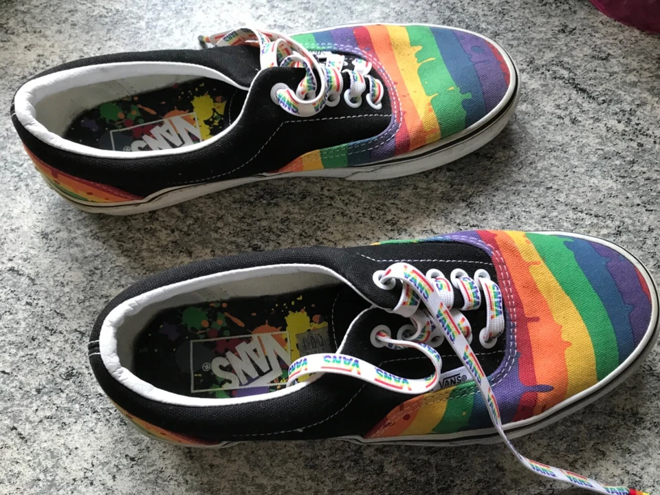 Van trainers shoes size  5.5 womens ice cream multi colours - Image 3 of 4