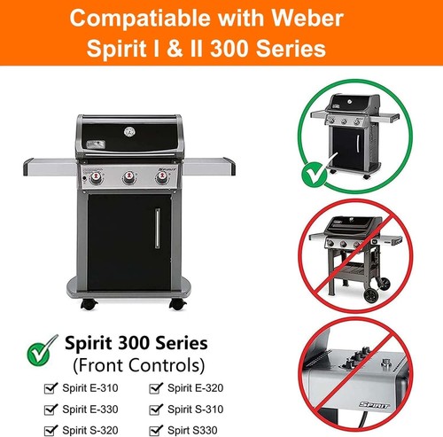 7636 Barre Aromatizzanti, Ricambi Griglia per Weber Spirit I & II 300... - Foto 5 di 13