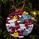 Hearts Retro Kit Mash Christmas Tree Bauble Decoration Ceramic Midlothian Fans