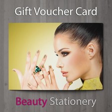 Gift Voucher Beauty Salon Blank Card Facial Nails Makeup Present A7 + Env.