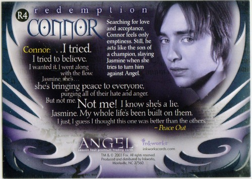 Angel Season 4 Redemption Set Single Connor R4 Inkworks Trading Card 2003 - Picture 2 of 2