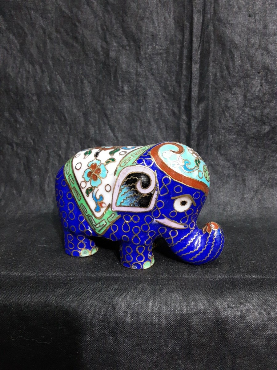China Seas 象 陶器 置物 花器 小物入 Blue Elephant China Seas 象 陶器 置物 花器 小物入 Blue Elephant China Seas 象