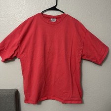 Vintage 90s Pluma Red Washed Short Sleeve Heavyweight T Shirt Size XL USA Made