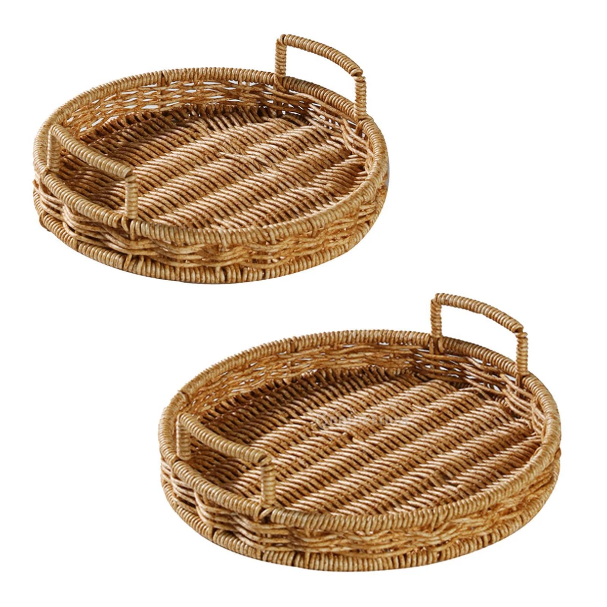 Round 2024 wicker tray
