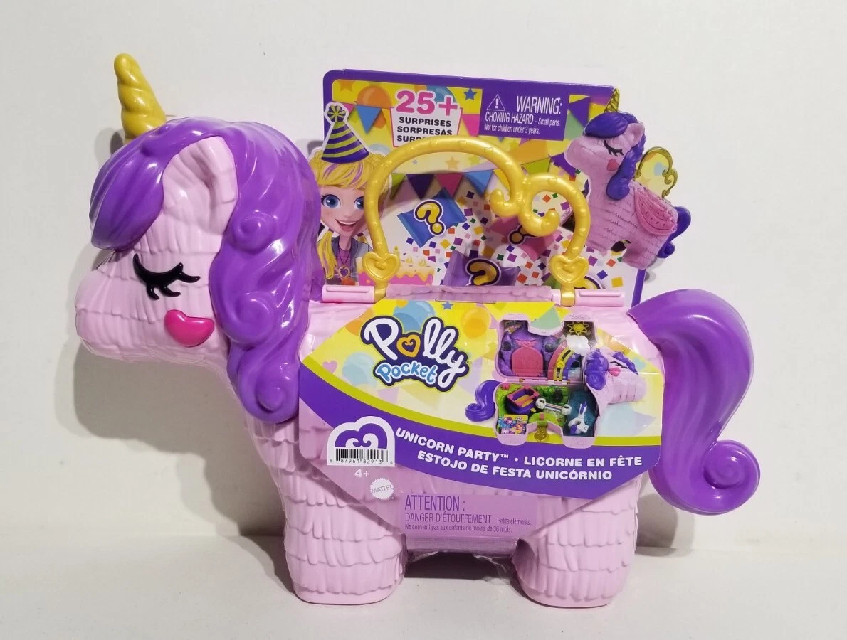 Polly Pocket - Sac Licorne Surprises - Piñata Licorne Féérique + de 25  accessoires