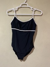 Disney Parks Mickey Mouse Embroidered BW One Piece Swimsuit XL Padded V2