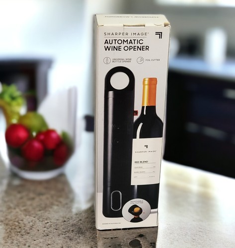 Sharper Image Automatic Universal Wine Bottle Opener With Removable Foil Cutter