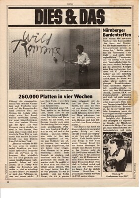 HERMAN BROOD   -  Clipping/Bericht aus dem Jahr 1979 - Musikzeitschrift