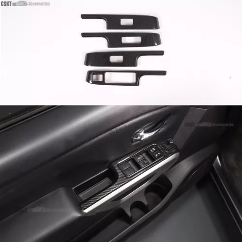 ABS Carbon Fiber Interior Dash Console Trim cover Set Fits Nissan Titan 2016-24 - Picture 4 of 27