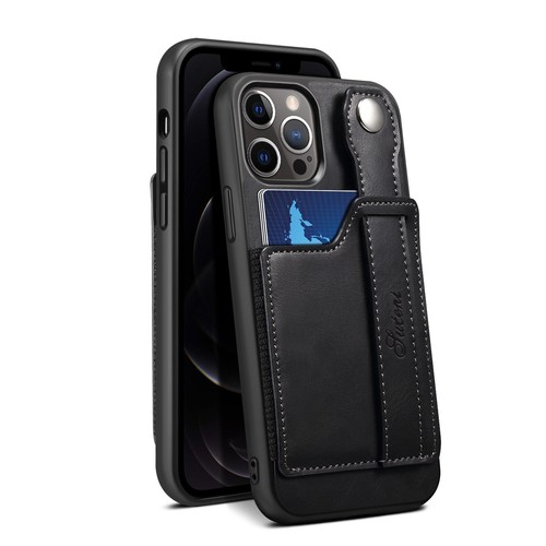 Leather Hand Strap Case For iPhone 16 Pro Max 15 14 13 12 Stand Card Bag Cover - Picture 25 of 30