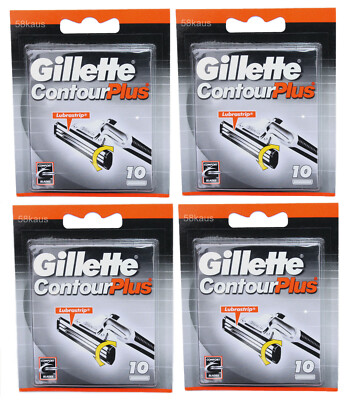 40 Gillette Contour Plus Rasierklingen schwenkbare Doppelklinge in 4x 10er OVP