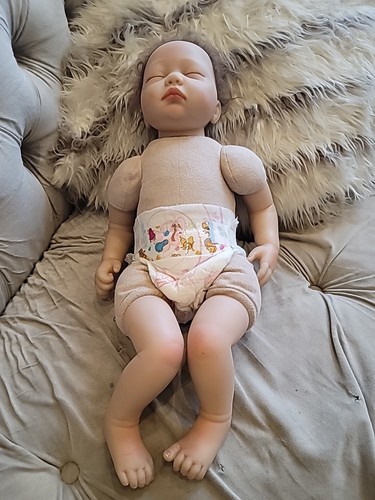 Muñeca bebé renacida realista de 20" cuerpo de tela vinilo silicona recién nacido realista - Imagen 18 de 19