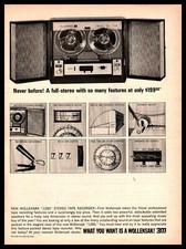1964 Wollensak 1280 Stereo Tape Recorder Detachable Speaker Vintage 3M Print Ad