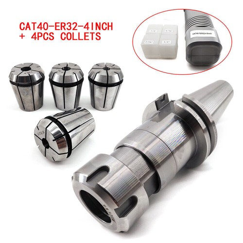4-Inch CAT40-ER32 Floating Tap Holder Chucks W/ 4Pcs Collets For CNC Machine