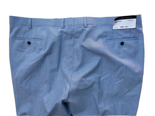 Sean John Vestito Pantalone 45 W 36 Lunghezza Non Finita Blu Pieghettato Nuovo con etichette - Foto 4 di 9
