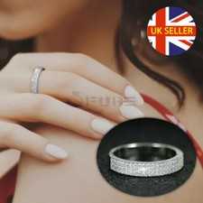 Quality 925 Sterling Silver Filled White Sapphire Engagement Round Cut For Women