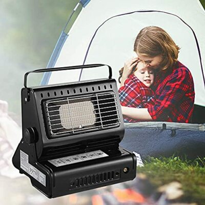 Chauffage Gaz Camping Yinleader – 1300W – Thermostat Réglable – Léger – Noir