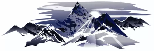 1 RV TRAILER MOTORHOME MOUNTAIN SCENE DECAL GRAPHIC -630-3