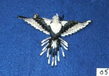 Hummingbird Barrette 4" Beaded French Clip closure Fair trade bead work #05