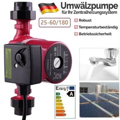 DENOTIP Umwälzpumpe 25-60/180 Heizungspumpe Zirkulationspumpe Effizienzpumpe