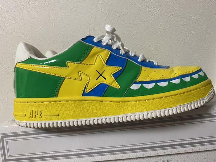A BATHING APE x KAWS Bapesta Sneaker Shoes Low Multicolor A BATHING APE x KAWS Bapesta Sneaker Shoes Low Multicolor