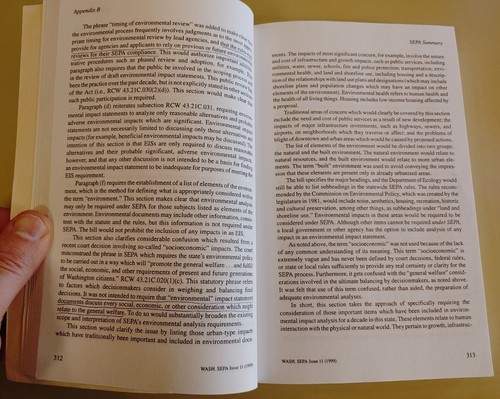 Washington State Environmental Policy Act Legal Policy Analysis 1999 Appendices - 第 8/9 張圖片
