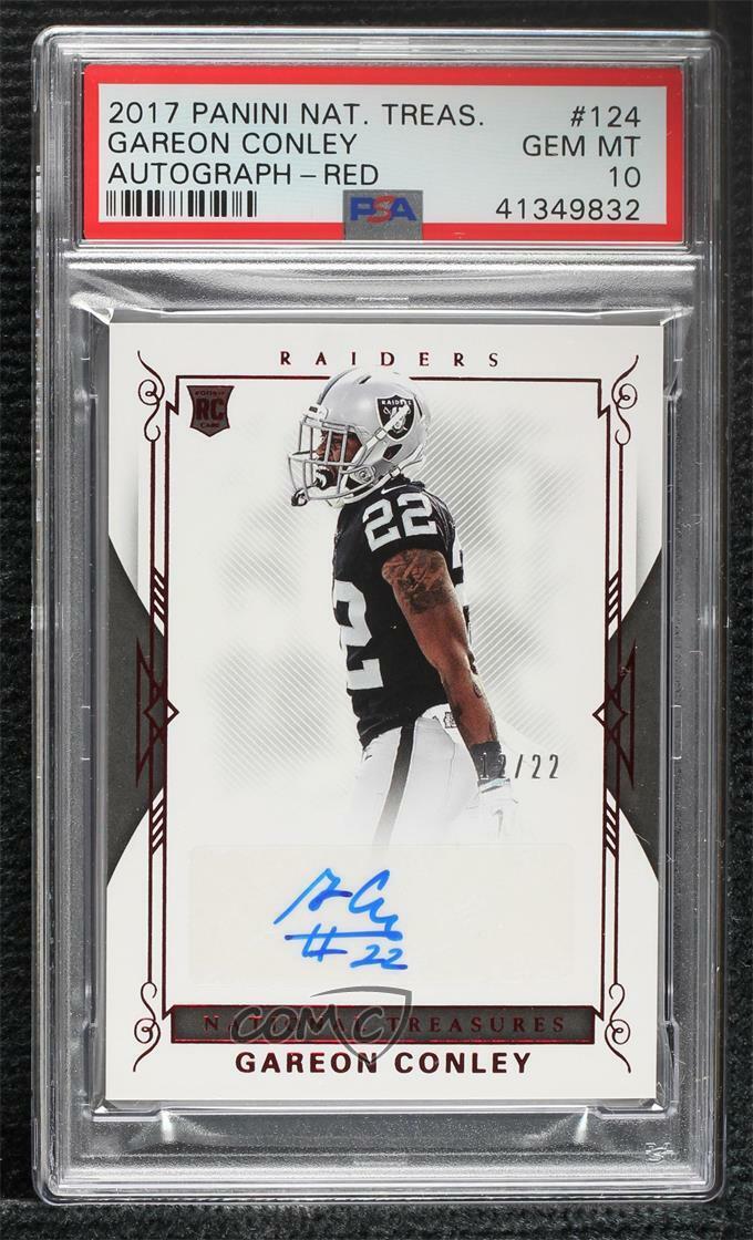 Gareon Conley Panini National Treasures #124 Autograph-Red