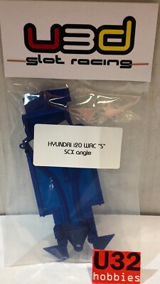 U3D Chassis 3D Hyundai I20 WRC S Anglewinder Blau Scalextric