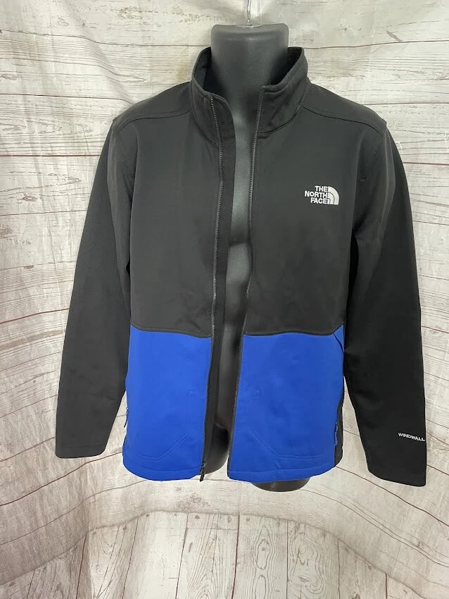 The North Face Men s Windwall Jacket Full Zip Black Blue Size M