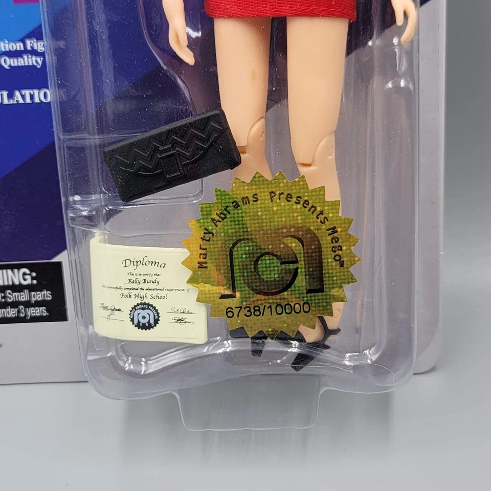 Figura de acción Kelly Bundy niños casados Mego 8" TV Favoritos vestido rojo #0837 Foto 4 de 4