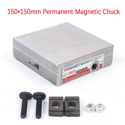 Mandrino magnetico permanente piastra di serraggio magnetica 150x150 mm 6”x6” Magnetic Chuck NUOVO - Foto 2 di 11