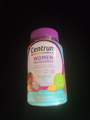 Centrum Women's Multivitamin Gummies Tropical Fruit Flavors Made from Natural...