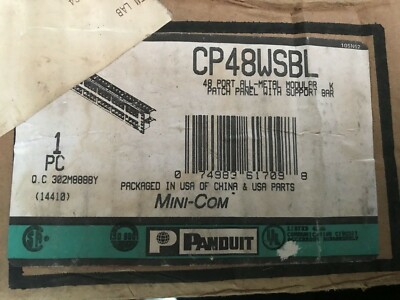 Panduit - CP48WSBL - All Metal -unloaded - 48 Port Patch Panel - Black - 2U